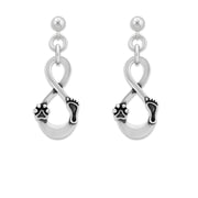 Paw Print Infinity Earrings, Our Lives Cross Paths
