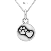 Paw and Heart Necklace, Close To My Heart Pendant