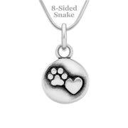 Paw and Heart Necklace, Close To My Heart Pendant