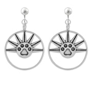 Paw Print Earrings, Rising Sun -- limited