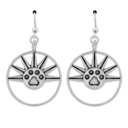 Paw Print Earrings, Rising Sun -- limited