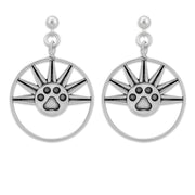 Paw Print Earrings, Rising Sun -- limited