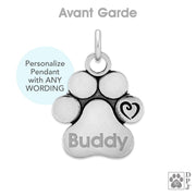 Personalized  Paw Print Necklace, Unconditional Love Pendant