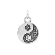 Personalized  Yin and Yang Necklace, Paw Pendant