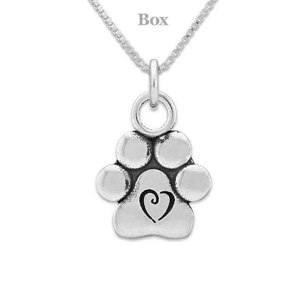 Paw Print Necklace, Puppy Love Paw Pendant