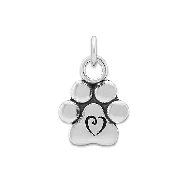 Paw Print Necklace, Puppy Love Paw Pendant