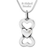 Bone and Heart Necklace,  I Love Treats Pendant