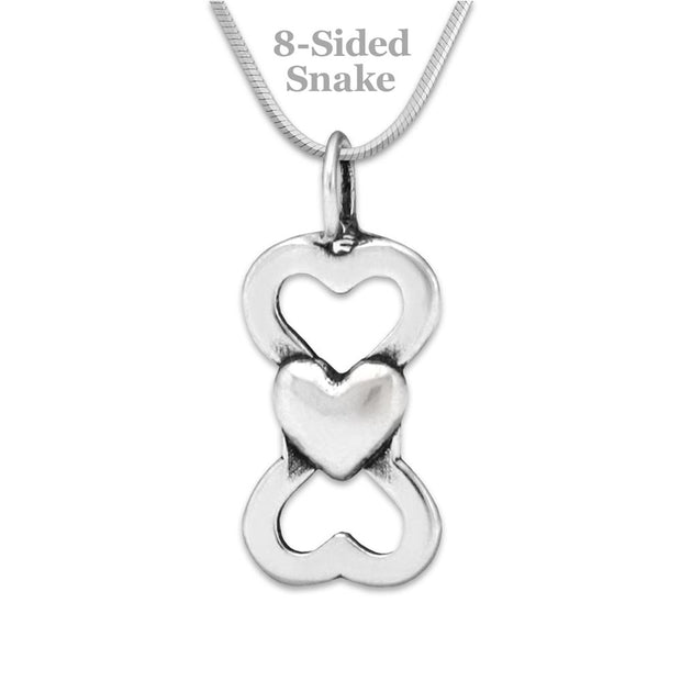 Bone and Heart Necklace,  I Love Treats Pendant