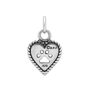 Paw and Heart Necklace, Roped Into Your Love Heart Pendant