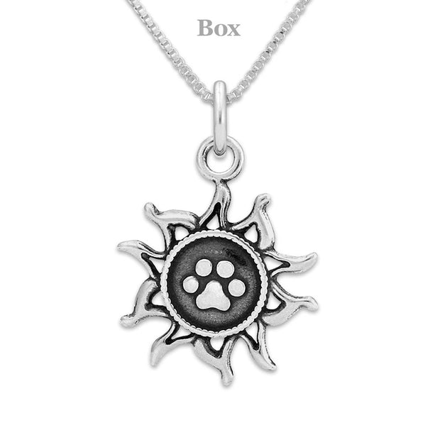 Paw Print Necklace, You Light Up My Life Pendant