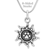Paw Print Necklace, You Light Up My Life Pendant
