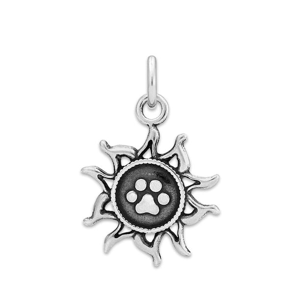 Paw Print Necklace, You Light Up My Life Pendant