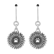 Flower and Paw Print Earrings, Flower Pawer