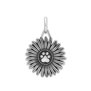 Personalized  Paw Print Necklace, Flower Pawer Pendant