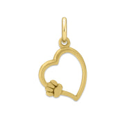 Paw and Heart Necklace in 14K Gold, Paw on My Heart Paw Charm