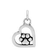 Paw and Heart Necklace, You Walked Into My Heart Pendant