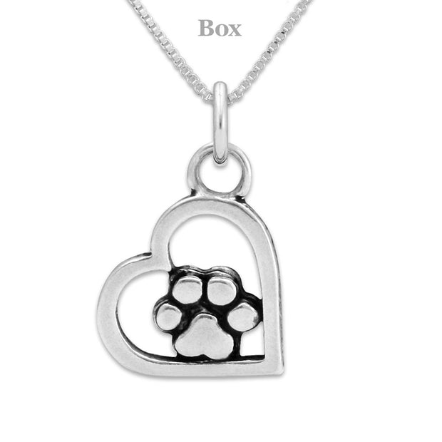 Paw and Heart Necklace, You Walked Into My Heart Pendant