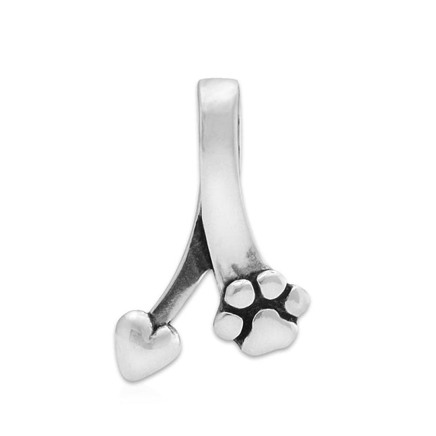 Paw and Heart Necklace, Canine Ties of Love Pendant