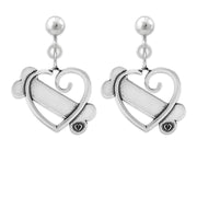 Personalized Heart and Bone Earrings, K-9 Cupid