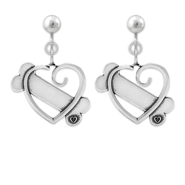Personalized Heart and Bone Earrings, K-9 Cupid