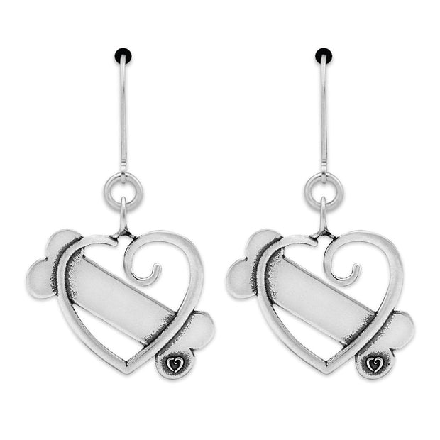 Personalized Heart and Bone Earrings, K-9 Cupid