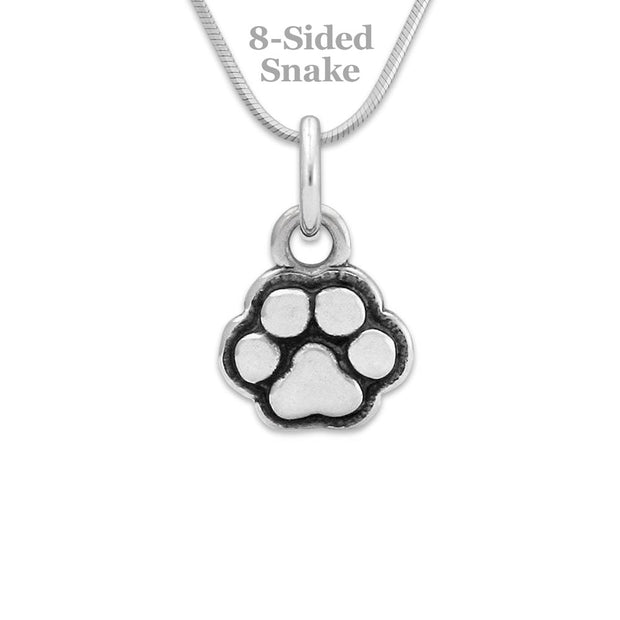 Paw Necklace, Tiny Paws Pendant
