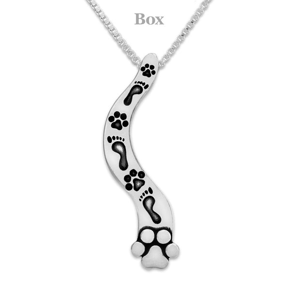 Paw Print Necklace, The Path Pendant