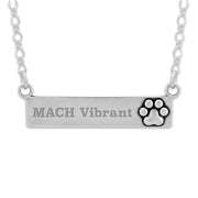 Personalized Sterling Silver Luxury Paw Nameplate Necklace