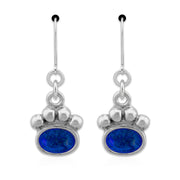 Paw Print Earrings, In 16 Semi-Precious Stones