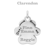 Personalized Crystal Paw Necklace, You Are My Shining Light Birthstone