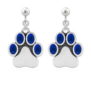 Personalized Paw Print Earrings with Semi-Precious Stone, Ultimate PawFection