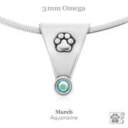 Crystal Paw Necklace, Pawsatively Elegant Pendant w/Crystal