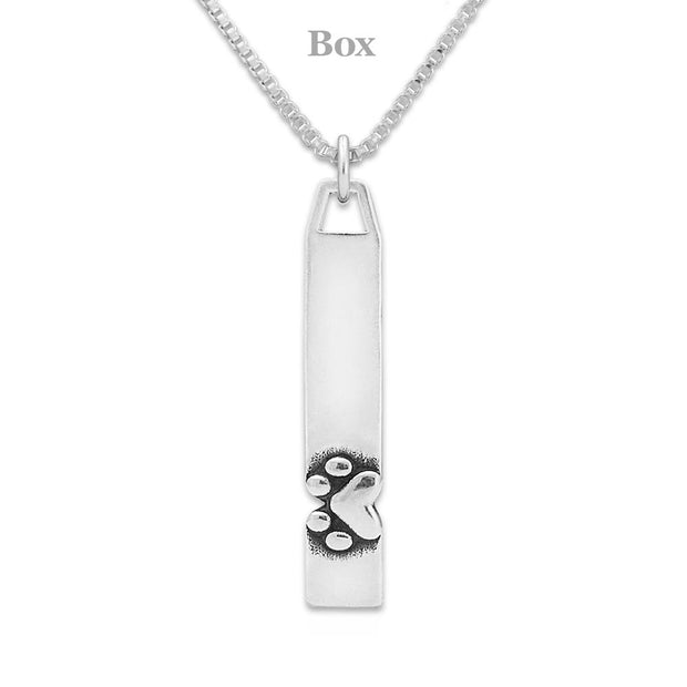 Personalized Paw Print and Heart Necklace, Heart and Soul Pendant