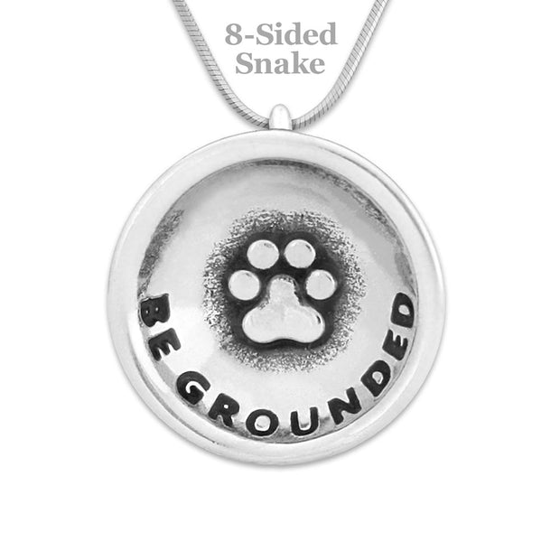 Paw Print Necklace, Be Grounded Pendant