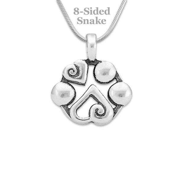 Paw Necklace, Heart 2 Heart Pendant