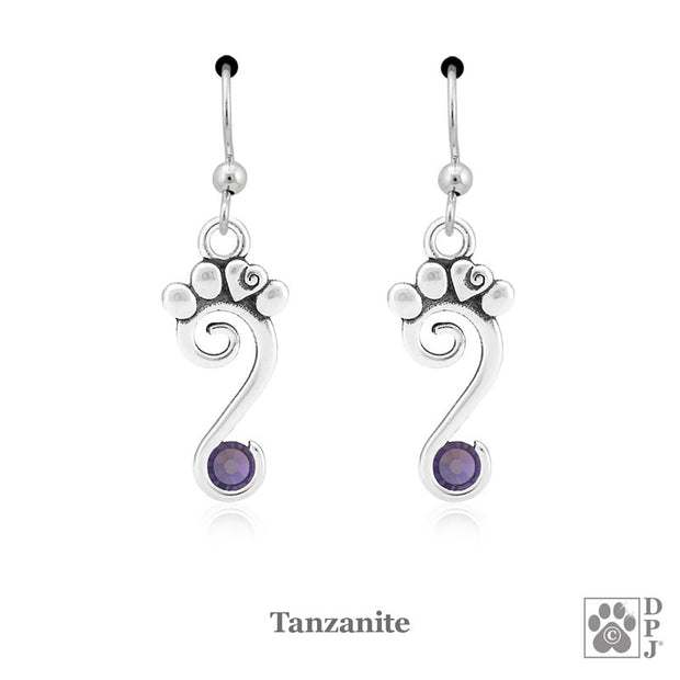 Pawsatively Perfect Paw Earrings w/Crystal