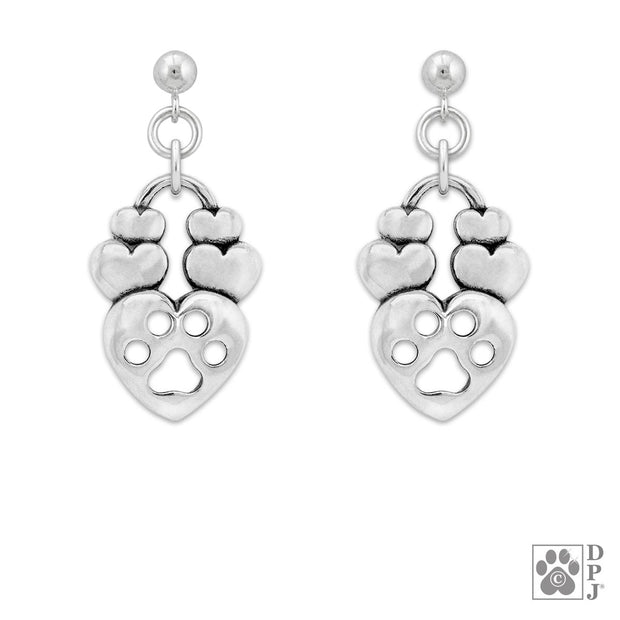 Can You Feel The Love Paw Print Earrings and Jewelry