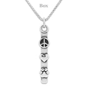 Peace Love Paws Necklace and Jewelry in Sterling Silver