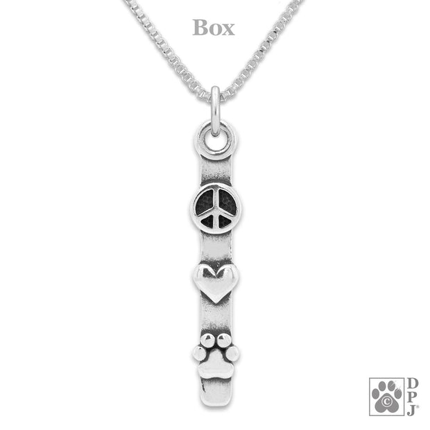 Peace Love Paws Necklace and Jewelry in Sterling Silver
