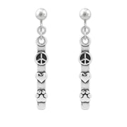 Peace Love Paws Earrings and Jewelry in Sterling Silver