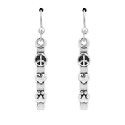Peace Love Paws Earrings and Jewelry in Sterling Silver