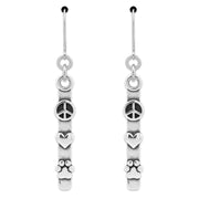 Peace Love Paws Earrings and Jewelry in Sterling Silver