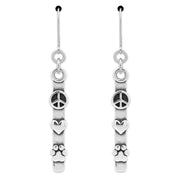 Peace Love Paws Earrings and Jewelry in Sterling Silver