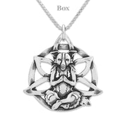 Namaste Yoga Pose Necklace Doga Jewelry in Sterling Silver