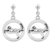 Warrior III Yoga Pose Earrings Doga Jewelry in Sterling Silver