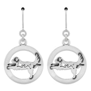 Warrior III Yoga Pose Earrings Doga Jewelry in Sterling Silver