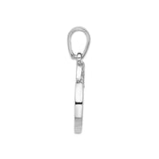 CZ Paw Print Heart Pendant in Sterling, Always On My Heart Necklace