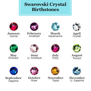Personalized Crystal Paw Necklace, You Are My Shining Light Birthstone