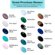 Paw Print Pendant, In 16 Semi-Precious Stones
