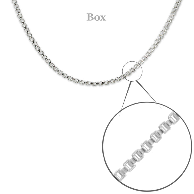 Sterling Silver Box Chain 16"